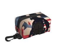 Porte-sacs à déjections canines pour chien avec imprimé du jour commémoratif patriotique des soldats militaires américains pour laisse Distributeur de sacs à déjections canines en tissu doux
