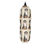 Porte-sacs en plastique pour sacs d'épicerie sous l'évier, la famille, les amis, la grand-mère, la maman (chiens esthétiques de bonne santé, beige)