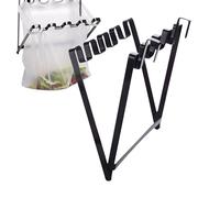 Porte-sacs - Petit récipient à déchets pliable en fil métallique | Poubelle portable pour, accessoires sans perforation pour chambre à coucher,