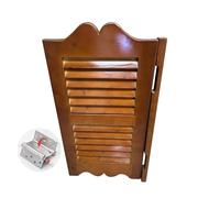 Porte Saloon 1 Vantail Saloon Porte Battante De Bar Saloon Persiennes Pour Café, Bar, Cuisine Cafe Door Avec Charnières Portes À Persiennes De Salon Avec Fermeture Automatique(Brown,W60 x H90cm)