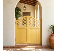 Porte Saloon Battante Double, Porte Partition en Bois avec Charnières | W70-160cm Portillon de Séparation Style Western pour Cuisine, Escalier et Salle de Bain(Yellow,71x100 cm (WxH))