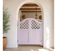 Porte Saloon Battante Double,Porte Partition en Bois de Pin avec Charnières | Portillon Bois de Séparation Facile à Installer pour Cuisine, Bar et Couloir(Purple,99x100 cm (WxH))