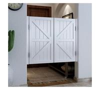 Porte Saloon Battante En Bois Massif 2 Vantaux Porte De Séparation De Bar Saloon Pour Escalier Salle De Bain Cuisine Chambre Balcon(White,W100*H90cm)