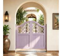 Porte Saloon Battante, Porte Partition en Bois Massif avec Charnières, | Double Portillon Bois de Séparation pour Cuisine, Bar et Couloir W70-160cm Style Western Cowboy(Purple,109x100 cm (WxH))