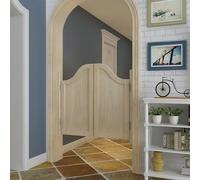 Porte Saloon Couloirs Intérieurs Portes Battantes en Bois, Porte Battante Rétro À Persiennes, Porte de Bar en Bois, pour Escalier Salle de Bain Cuisine Balcon(Beige,H100cm x W138cm)