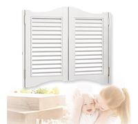 Porte Saloon De Séparation Saloon Porte Battante Fermeture Automatique Double Porte De Séparation De Café En Bois Pour Escalier Salle De Bain Cuisine Chambre(White,W98*H90cm)