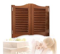 Porte Saloon De Séparation Saloon Porte Battante Fermeture Automatique Double Porte De Séparation De Café En Bois Pour Escalier Salle De Bain Cuisine Chambre(Brun,W78*H90cm)