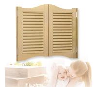 Porte Saloon De Séparation Saloon Porte Battante Fermeture Automatique Double Porte De Séparation De Café En Bois Pour Escalier Salle De Bain Cuisine Chambre(Wood color,W88*H90cm)