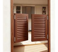 Porte Saloon en bois, Couloirs Intérieurs Portes Battantes, Style Western Cowboy Portes de Séparation, Porte de Bar Saloon pour Escalier Salle de Bain Cuisine Chambre Balcon(Brun,110 * 90cm)