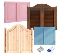Porte Saloon en Bois, Intérieurs Portes Battantes, Double porte Personnalisable, Rétro Western Portes de Bar Décoration, Facile à Installer, avec Charnières en Métal