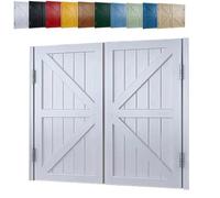 Porte Saloon en Bois Massif, Double Porte Battante de Séparation avec Charnières, Fermeture Automatique, Portes de Café Style Western pour Cuisine, Bar, Couloir(White,157x90 cm (WxH))