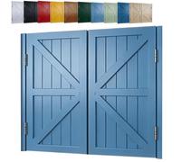 Porte Saloon en Bois Massif, Double Porte Battante de Séparation avec Charnières, Fermeture Automatique, Portes de Café Style Western pour Cuisine, Bar, Couloir(Light Blue,102x100 cm (WxH))