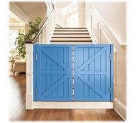 Porte Saloon en Bois Portes Battante de Bar 80/90/100/130/150cm Style Western Portes Cowboy Porte de Séparation Café, Double Intérieures Portes Avec Charnières(Bleu,W92*H110cm)