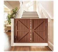 Porte Saloon en Bois Portes Battante de Bar 80/90/100/130/150cm Style Western Portes Cowboy Porte de Séparation Café, Double Intérieures Portes Avec Charnières(Brun,W136*H90cm)