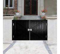 Porte Saloon Porte Battante De Bar Porte Saloon En Bois Demi Porte De Café À Battant Simple, Porte Séparation Automatique 70 72 74 80 84 90 97 100 127 150cm(Noir,W86 x H100cm)