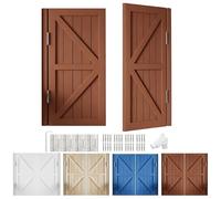 Porte Saloon, Porte Batte Café avec Paumelles, Porte d'Intérieur en Bois Massif à Fermeture Automatique pour Restaurant, Bar, Cuisine - Portes Mi-Hauteur 102 112 122 127 142 cm(Brown,137cmx99cm)