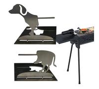 Porte-Saucisses pour Barbecue | 2 Pièces Ustensile de Cuisson Hot Dog Inoxydable | Outil Réutilisable Facile à Nettoyer Forme Chiot Pour Snacks Cinéma Buffet Extérieur