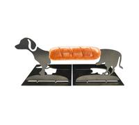 Porte-Saucisses Pour Grill - 2 Pièces Design Amusant Chien Support À Saucisses - Outils De Barbecue Réutilisables En Acier Inoxydable Forme De Chiot Facile À Nettoyer Pour Carnaval Pique Nique Cinéma