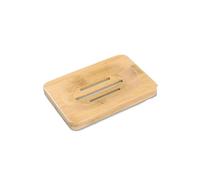 Porte Savon 1 boîte à Savon en Bambou, Porte-Savon, Plateau rectangulaire/carré/Rond, Accessoires de Salle Bain(Color01)
