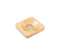 Porte Savon 1 boîte à Savon en Bambou, Porte-Savon, Plateau rectangulaire/carré/Rond, Accessoires de Salle Bain(Color02)