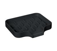 Porte-savon - 12 x 10,5 x 1,7 cm - Passe au lave-vaisselle | Porte-savon avec drainage | Léger et pliable en silicone antidérapant pour douche, baignoire, lave-vaisselle, évier, salle de bain