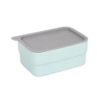 Porte-Savon 2 en 1, boîte et Brosse de Bain, Support Douche, Plat, conteneur randonnée, à Savon, étui Voyage, Nettoyage Simple, Organisateur Maison(Light Blue)