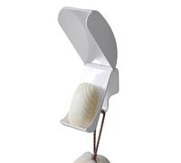 Porte-savon À Paroi De Douche, Support D'éponge Avec Crochets Et Couvercle, 5,51 Pouces, Caddie De L'organisateur De Savon De Drainage Caddy, Économie D'espace, Installation Facile Et Utilisation Poly