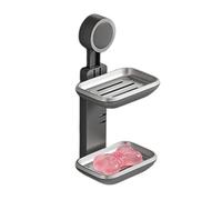 Porte-Savon à Ventouse - Économiseur de Pression sous Vide, récipient de Drainage Mural, Plateau Double Couche à Forte adhérence, Solution de Stockage résistante à l'humidité