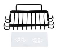 Porte Savon, Acier Inoxydable en Support Savon, Porte Savon Mural, Porte Savon sans Perçage, Porte Savon Douche Auto-Adhésif, Panier à Savon avec 4 Crochets, Étanche et Antirouille