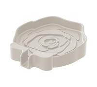 Porte-savon antidérapant - Support de tige en silicone - Base de la base pour porte-éponge de compteur - Organisateur de drainage - Accessoire de lavabo de salle de bain - Pad rose compact pour douche