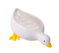 Porte-savon auto-drainant en forme de canard Plateau Solution de rangement Porte-savon décoratif Canard Porte-savon Facile à transporter pour salle de bain et cuisine