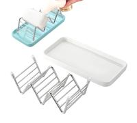 Porte-savon avec égouttoir,Support de rangement pour éponge avec un égouttoir - Égouttoir pour éponge,Pour l'évier de cuisine, le plan de travail, la salle de bain, le camping-car, la brosse et le tor