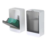 Porte-savon - Bac d'égouttement - Boîte de rangement étanche à la poussière pour salle de bain - Sans perçage - Pour suspendre des porte-savon pour salle de bain, salle de bain, dortoir, appartement