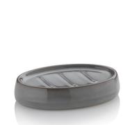 Porte-savon bleu brouillard Liana céramique 12x9.5 cm