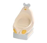 Porte-savon | Canard assis en céramique pour une décoration adorable | Porte-savon avec trou de drainage pour salle de bain, douche, comptoir, résidence commerciale, extérieur, camping, voyage