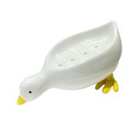 Porte-savon Canard avec vidage automatique, accessoires d'organisation pour salle de bain - Base avec vidage pour savon | Pour les amoureux des animaux et propriétaires de maison, maison, appartement