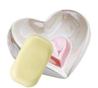 Porte-savon coeur - Porte-savon en céramique blanche en forme de coeur, boîte à savon créatif | porte-savon de salle de bain, plateau porte-savon pour douche, repose-savon de salle de bain, accessoire