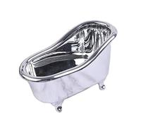 Porte-savon de baignoire vintage pour douche, salle de bain, accessoires de table, argenté, 12 x 7 x 5,5 cm