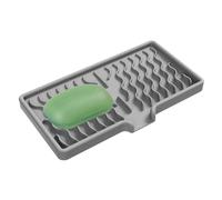 Porte-savon de bar - Plateau de savon de cuisine en silicone, rectangulaire, auto-drainant, accessoires de comptoir pour salle de bain et évier de cuisine
