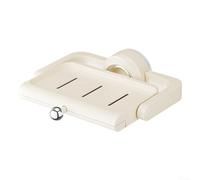 Porte-savon de bureau avec ventouse pour montage mural dans la salle de bain ou la cuisine, dispose de trous de drainage et d'un bac à eau pour prolonger la durée de vie du savon et organiser l'évier