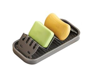 Porte-savon de douche avec plateau égouttoir imperméable et rangement moderne | Porte-savon amovible pour douche | pour salle de bain, cuisine, lavabo, angle, comptoir, appartement, maison rurale