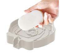 Porte-savon de douche | Base en silicone pour éponges sur sol | Porte-savon de support en forme de rose avec trou de drainage pour salle de bain cuisine voyage extérieur usage commercial