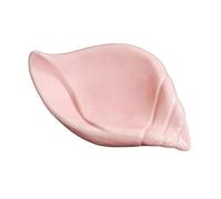 Porte-Savon de Douche Boîte à Savon en Forme de Coquillage, Plateau Rangement for éponge céramique, égouttoir Porte-Savon en Barre(Pink Conch)