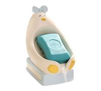 Porte-Savon De Douche,Canard Assis Décoratif Mignon en Céramique,Bac à Savon Autovideur - pour Évier Cuisine Salle de Bain Extérieur Voyage