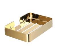 Porte-savon de douche mural, porte-savon robuste en acier inoxydable avec drain, porte-savon doré avec vis pour comptoir de cuisine de salle de bain, porte-savon en acier inoxydable, porte-savon doré