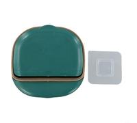 Porte-savon de salle de bain avec couvercle, boîte à savon murale avec drainage intégré pour une durée de vie prolongée du savon et un comptoir encombré (vert foncé)