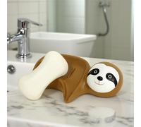 Porte-savon décoratif en résine Motif paresseux Marron 16,4 x 9,4 cm