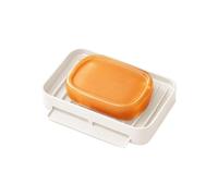 Porte-Savon Douche Plateau Silicone Égouttant Rangement pour Éponge De | Support Savon Déco Salle De Bain Maison évier appartement hôtel camping-car restaurant Blanc Petit