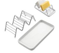 Porte-Savon drainant | Range-éponge en Acier Inoxydable - Support pour Savon en | pour l'évier de Cuisine, Le Plan de Travail, la Salle de Bain, Le Camping-Car, la Brosse et Le torchon