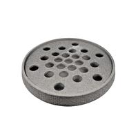 Porte-Savon écologique Rond en matière biosourcée, fabriqué artisanalement en France avec Une Grille Amovible imprimée en 3D pour Un Nettoyage Facile (Noir Mat)